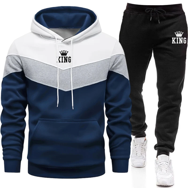 Winter Clothing Outdoor - King Printing Men's Tracksuit Quality Casual