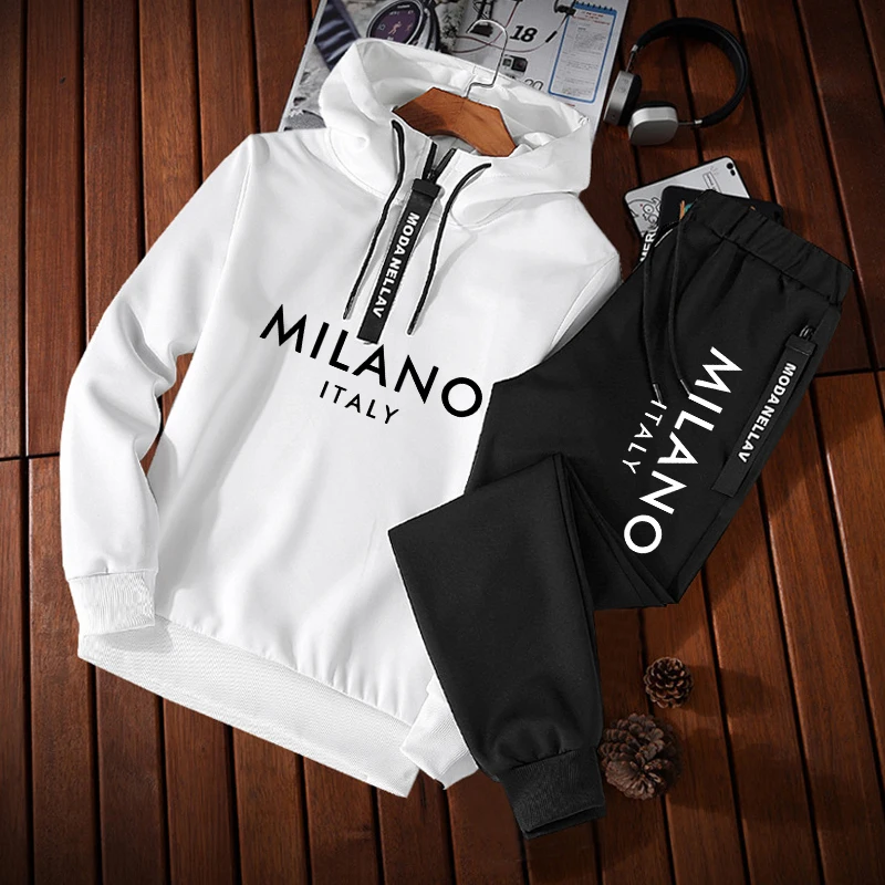 Winter Clothing Outdoor - Fashion Men's Tracksuit Casual Half Zip
