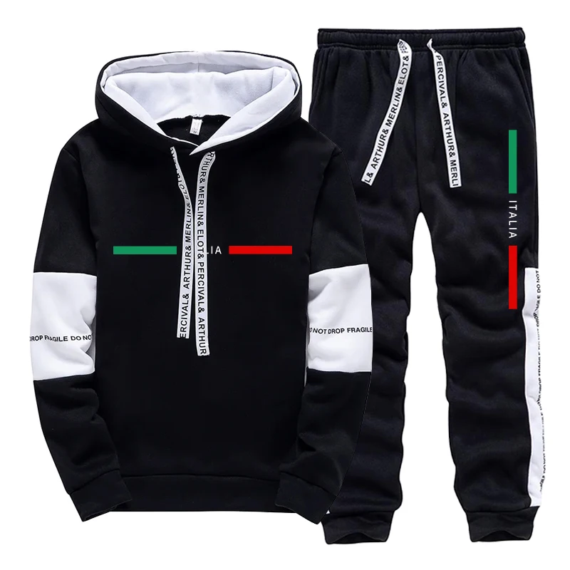 Winter Clothing Outdoor - 2026 Men's Tracksuit Printing Casual Hoodie