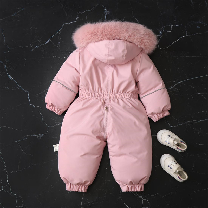 Winter Clothing Baby Girl - -30℃ Baby Winter Thick Jumpsuits Kids