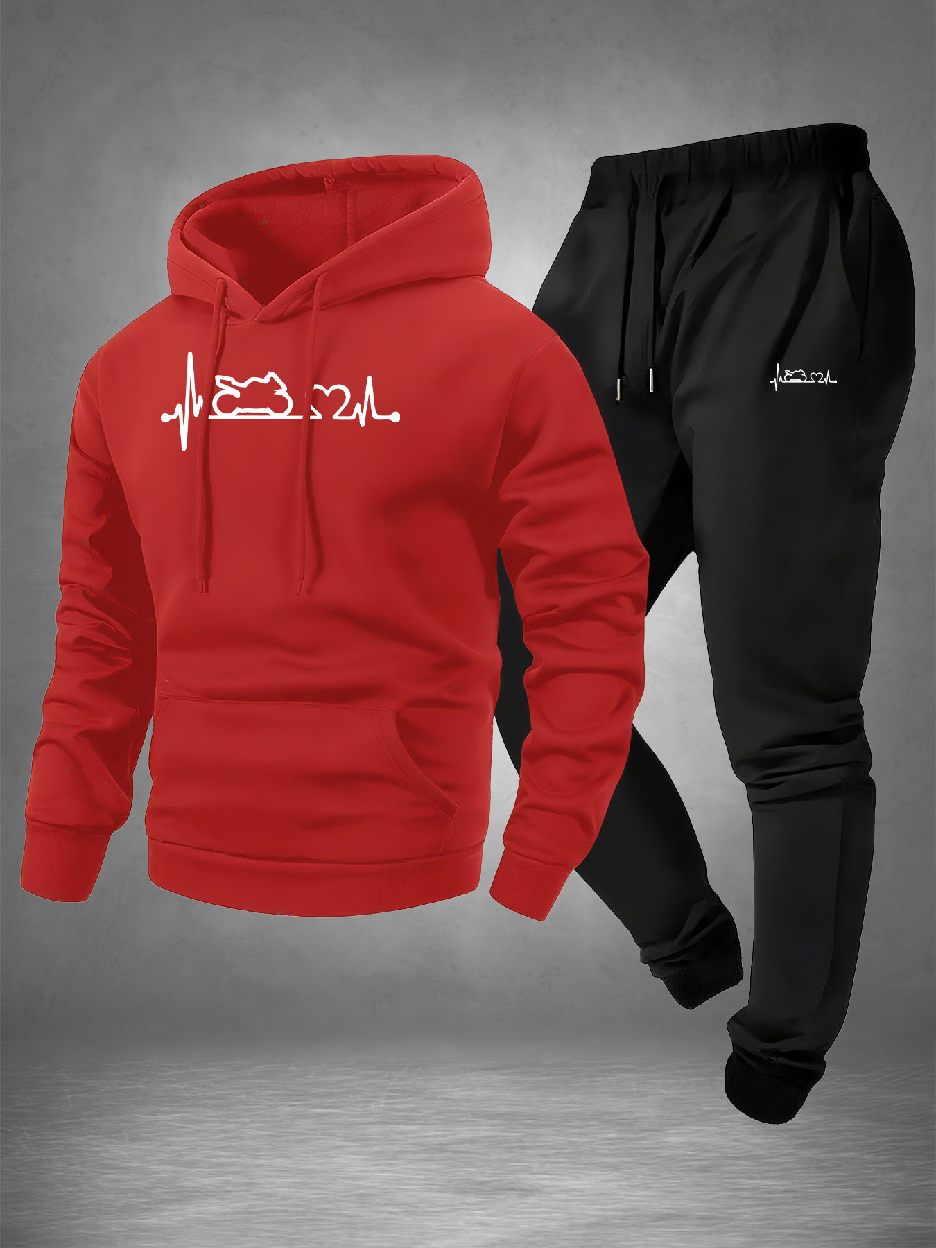 Men 2‑Piece Motorcycle Heartbe - огляд і ціна Winter Clothing Outdoor