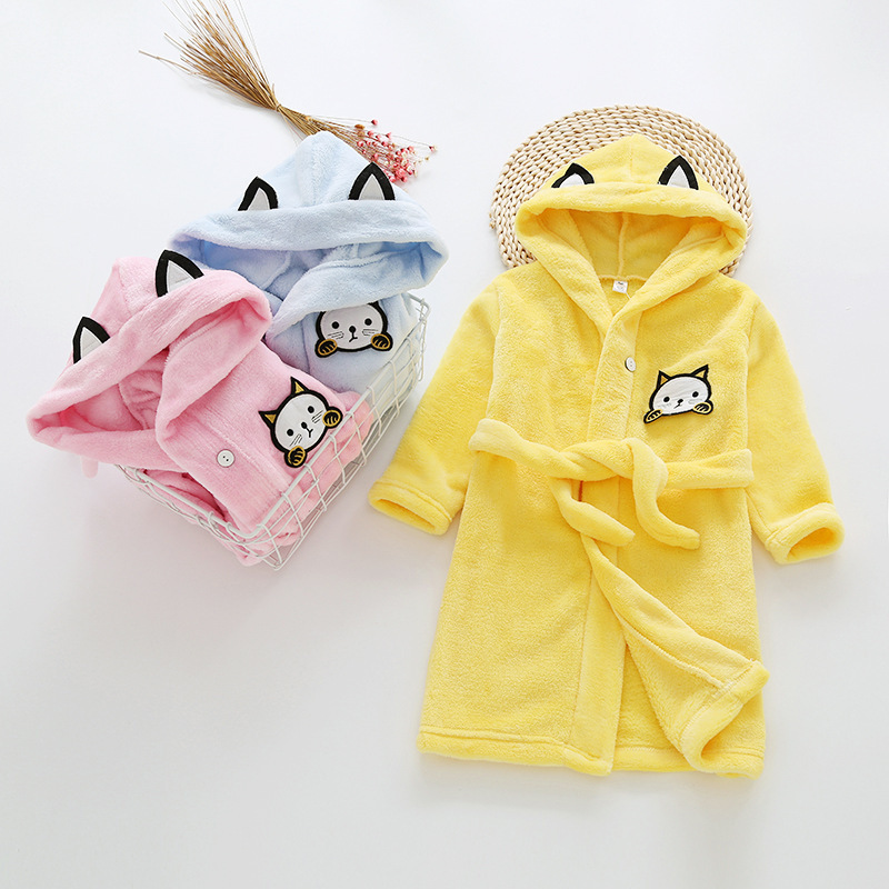 Kids Cartoon Cat Robes New Win - огляд і ціна Winter Clothing Baby Girl