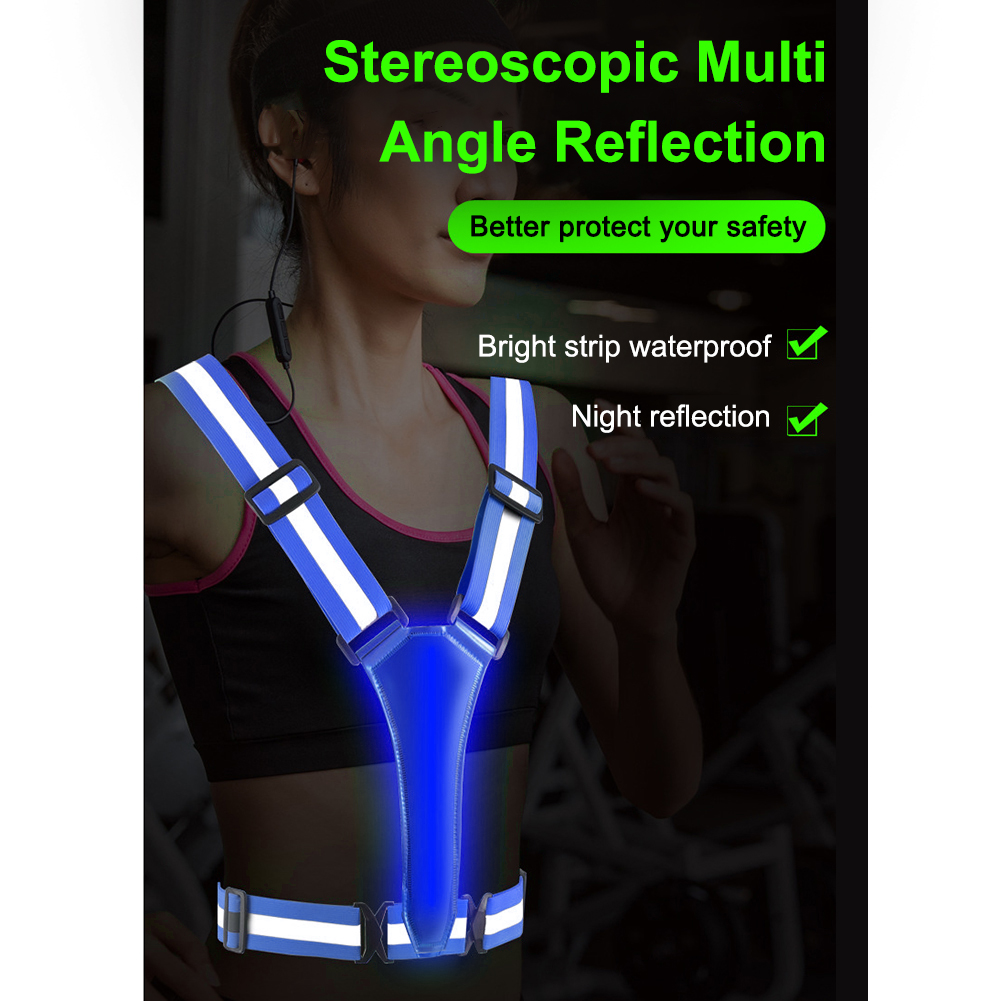 LED Running Vest Adjustable Re - огляд і ціна Yellow Winter Clothing