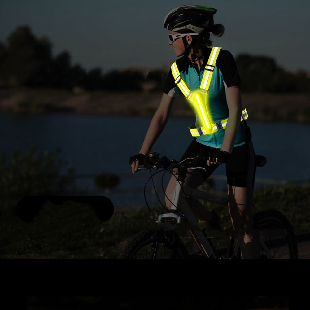 LED Running Vest Adjustable Re - огляд і ціна Yellow Winter Clothing