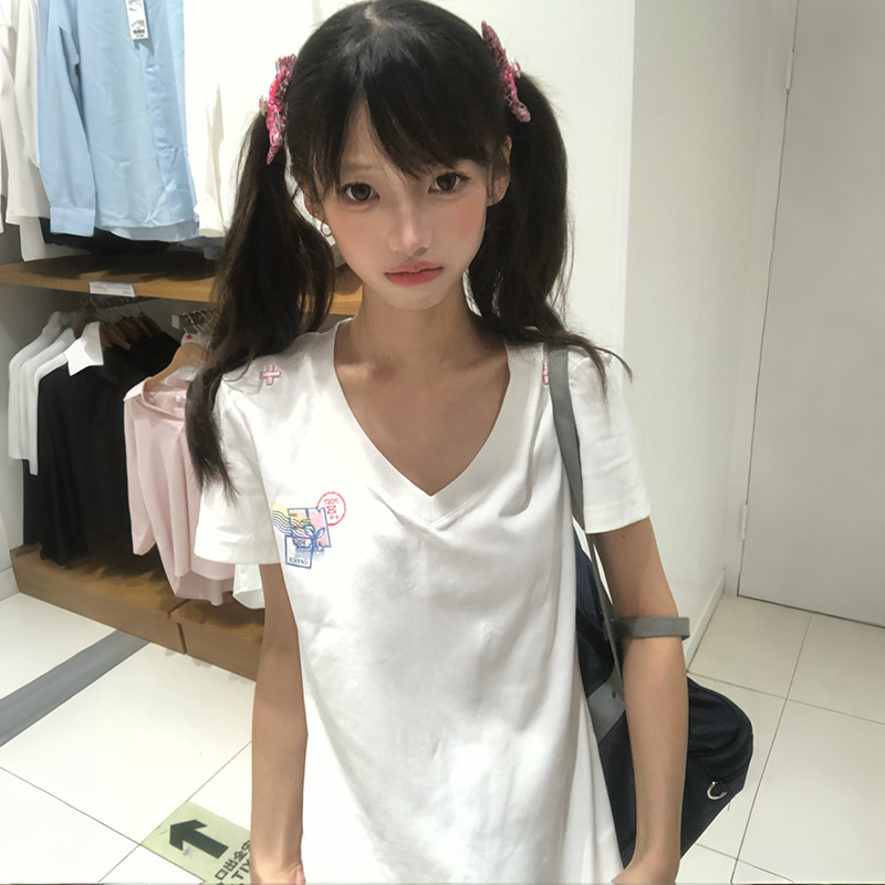 Karrram Japanese Y2k V-neck T- - огляд і ціна Yellow Winter Clothing