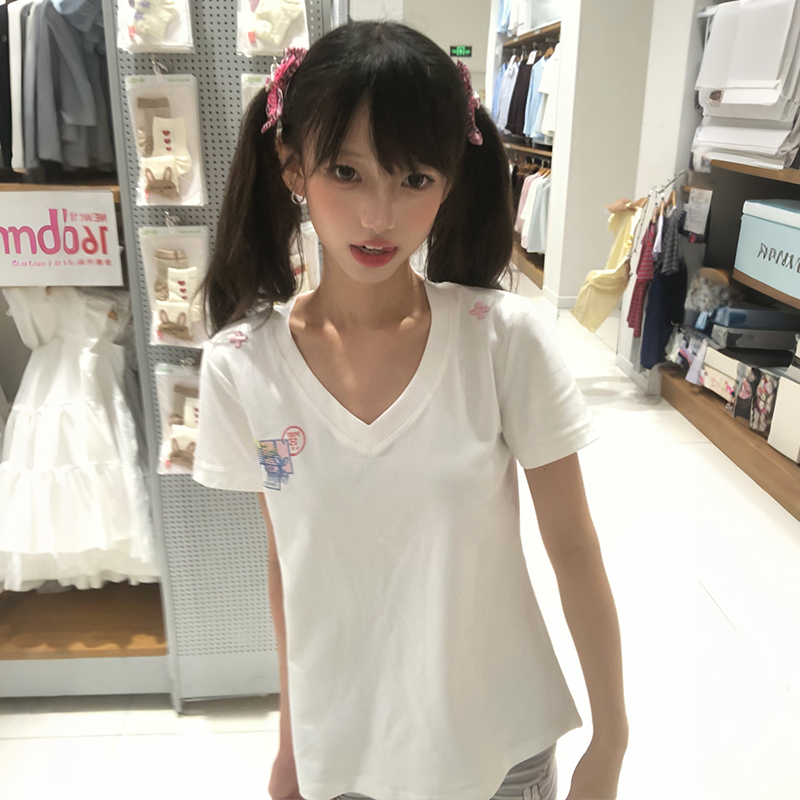 Karrram Japanese Y2k V-neck T- - огляд і ціна Yellow Winter Clothing
