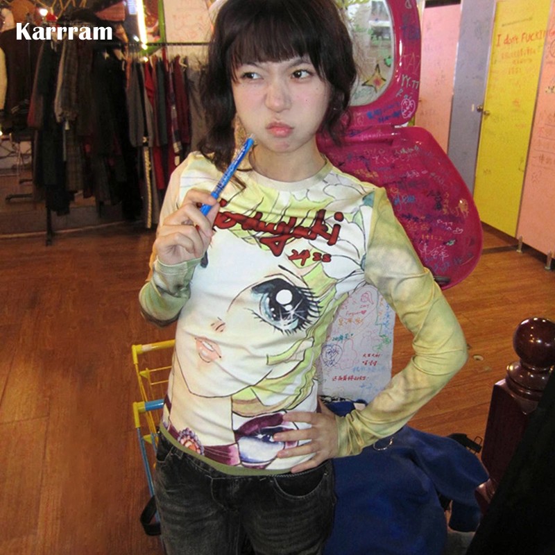 Karrram Japanese Y2k Anime Pri - огляд і ціна Yellow Winter Clothing