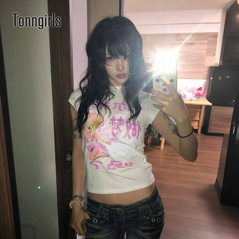 Tonngirls Y2k Japanese Print G - огляд і ціна Yellow Winter Clothing